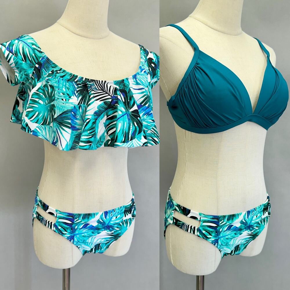 No Boundaries-Time & Tru 3‎ piece bikini set swimsuit size medium